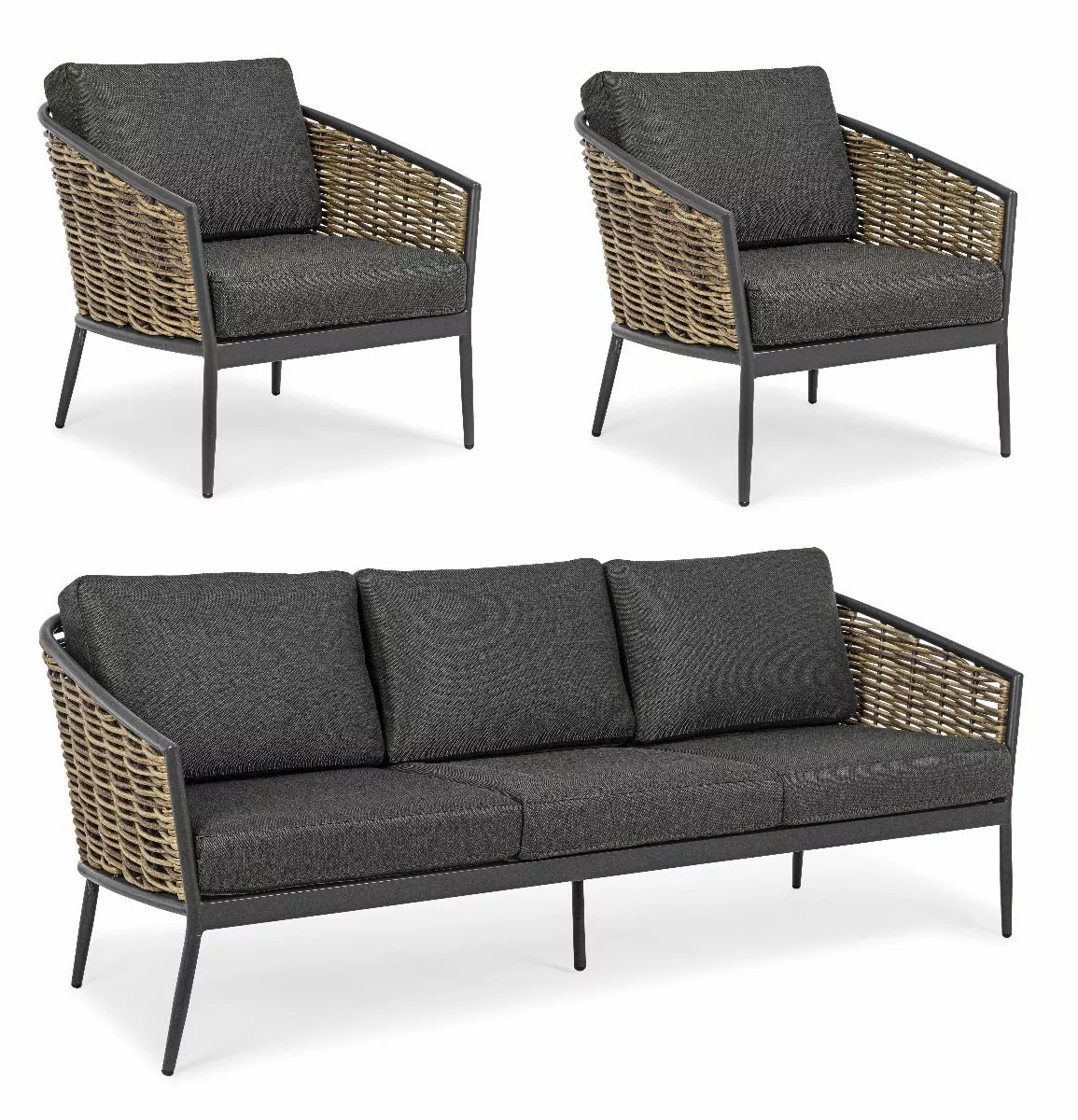 Bizzotto Maribela Koksgrå Sittegruppe S/3 5 Bizzotto Maribela Koksgrå Sittegruppe S/3 - Bild 3