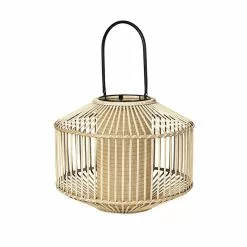 Broste Copenhagen Lantern "Lin" Bambu / Glas Stor