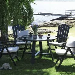 Hillerstorp Läckö Bord Grå Ø120 Cm -hemma butik 2023 151208 v 2 lacko matgrupp