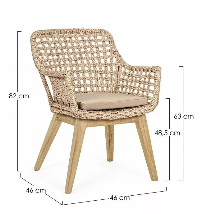 Bizzotto Madison Utestol Natur 2 Stk 7 Bizzotto Madison Utestol Natur 2 Stk - Bild 5