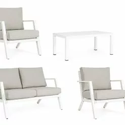 Bizzotto Harley Sittegruppe Hvit S/4. -hemma butik 2023 178045