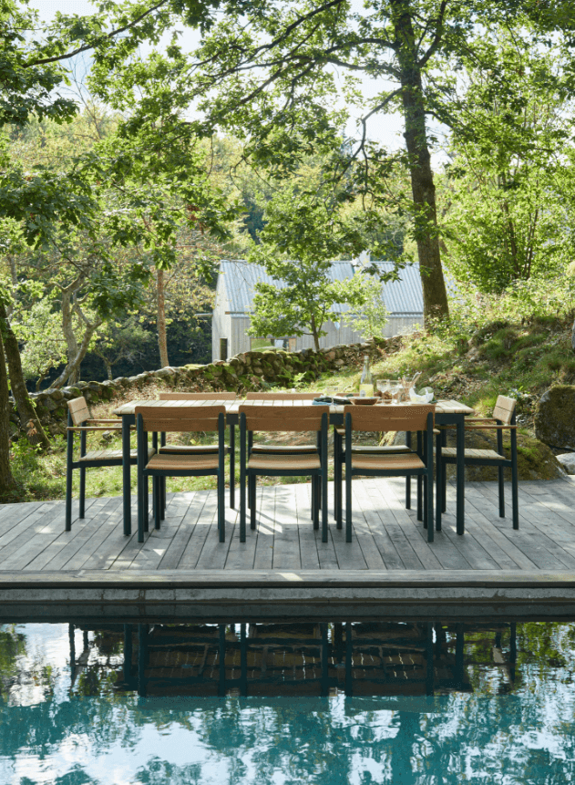 Skagerak Pelago Spisebord Teak Mørk Grønn 214x90 Cm 6 Skagerak Pelago Spisebord Teak Mørk Grønn 214x90 Cm - Bild 4