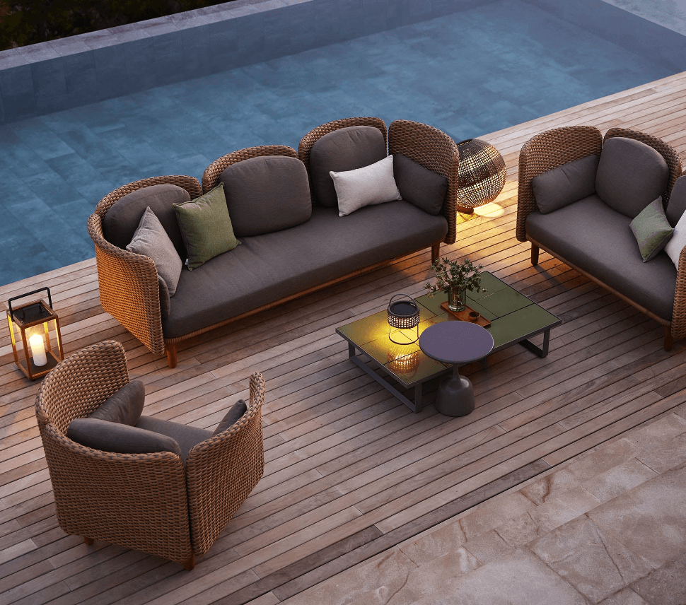 Cane-line Arch 3-Seter Sofa M/Lav Arm/Ryggstøtte 4 Cane-line Arch 3-Seter Sofa M/Lav Arm/Ryggstøtte - Bild 2