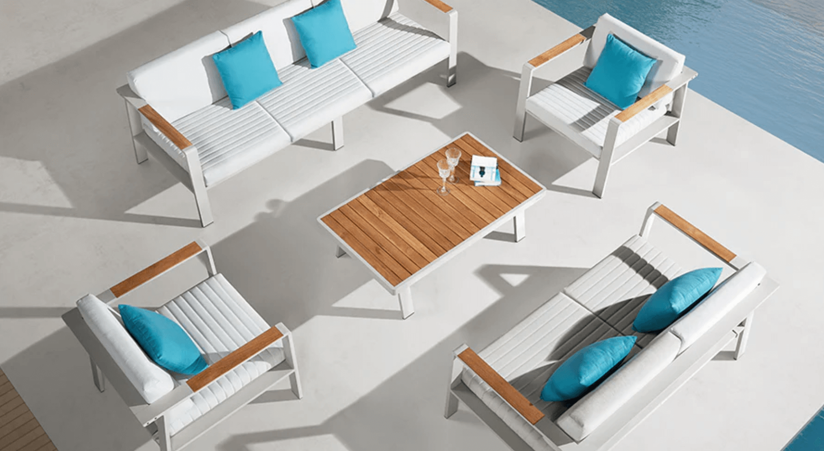 Higold Nofi Hagegruppe 3+2 Hvit 4 Higold Nofi Hagegruppe 3+2 Hvit - Bild 2