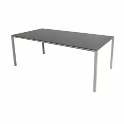 Cane-line Pure Matbord Taupe Med Aluminiumbotten 200 X 100 Cm