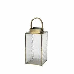 Broste Copenhagen Lantern "Lifa" Iron / Leather Medium