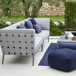 Cane-line Conic Soffa 2 Sittmodul Höger Ljusgrå -hemma butik 2023 8534aitl 8533aitl 5038ai 73170x240y177 8320y57 1571336122