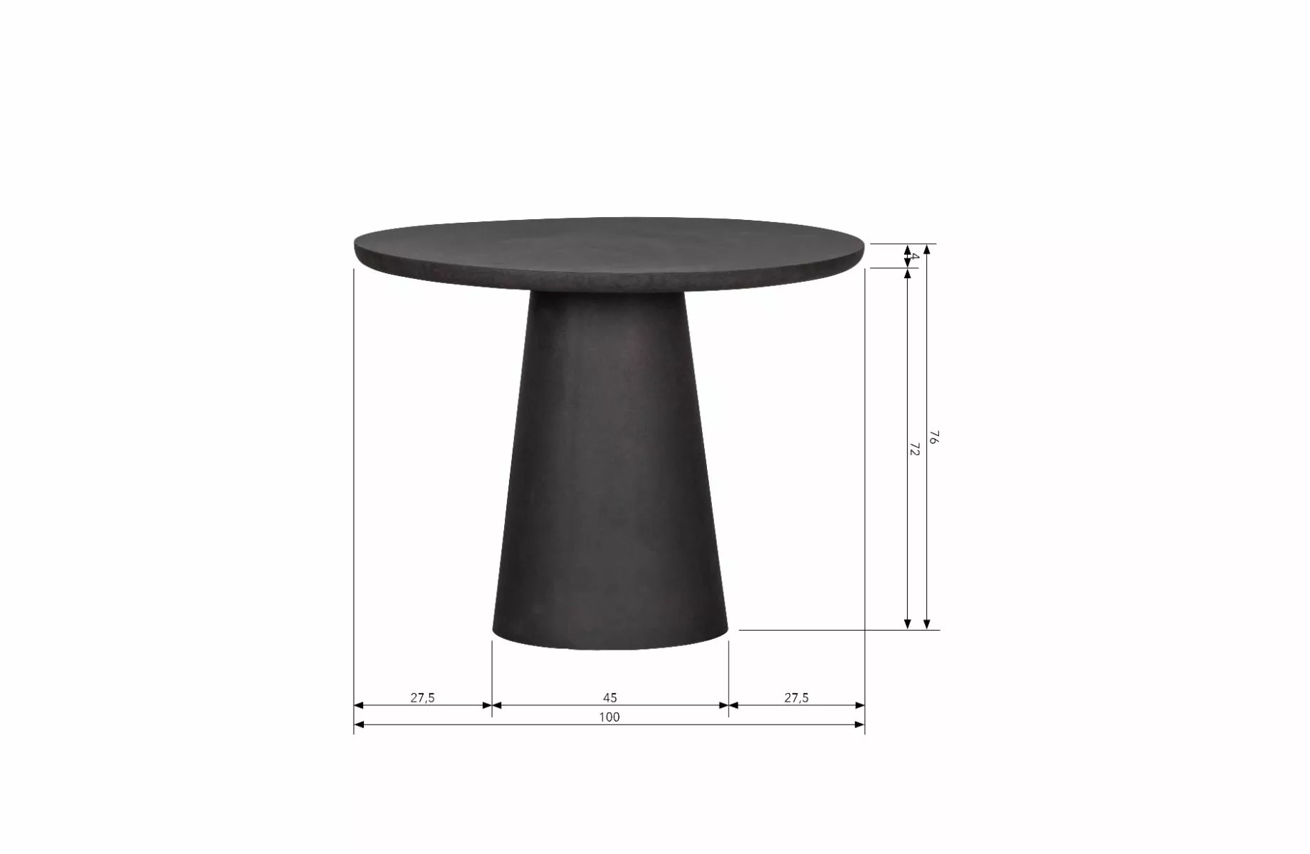 WOOOD Damon Spisebord Brun 76x100 Cm 6 WOOOD Damon Spisebord Brun 76x100 Cm - Bild 4