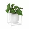 By Lassen Kubus Blomkruka 23cm Vit -hemma butik 2023 bylassen kubus flowerpot 23 white plant