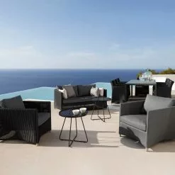 Cane-line Diamond Lounge Stol Weave Inkl Grå Natté Putesett -hemma butik 2023 diamond 0027 diamond woven mix tex 1027.jpg 1