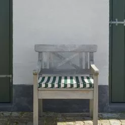 Skagerak Drachmann Stolpute Lys Aprikos / Mørk Grønn -hemma butik 2023 s1040520 1960221 drachmann chair and cushion light apricot green stripes m