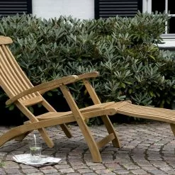 Skagerak ångstol, Justerbar Teak. -hemma butik 2023 steamer 12 a 1 resize