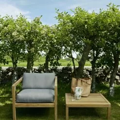 Skagerak Virkelyst Stol Golden Yellow Stripe / Teak -hemma butik 2023 virkelyst chair skagerak says who clippings 11300784